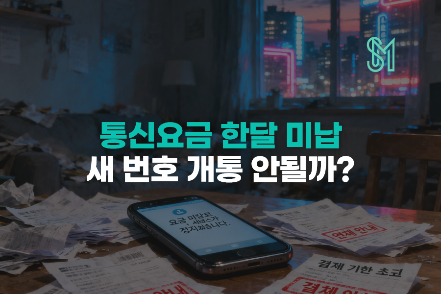 통신요금 한달 미납, 새 번호 개통 정말 안 되는 걸까요 안내 이미지