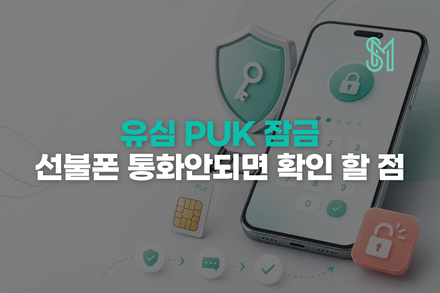 유심 PUK 번호 조회 | 잠금 걸렸을 때 통화 안 되면 확인할 것