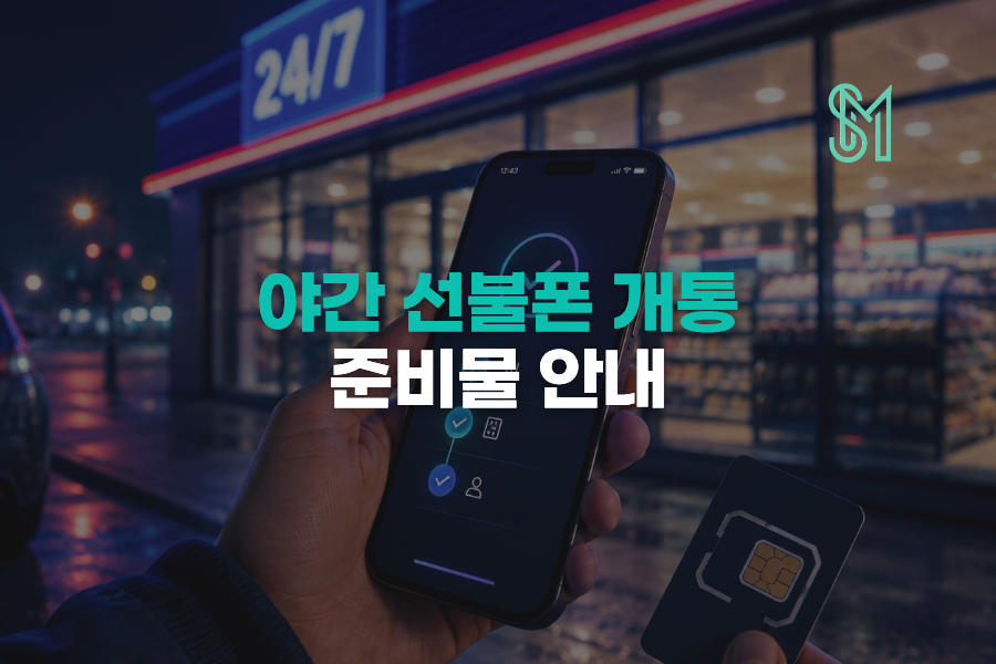 야간 선불폰 개통 오후 9시 50분 전 준비해야 할 것 안내 이미지