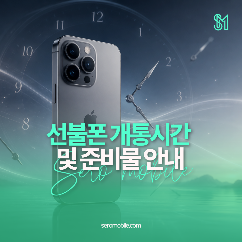 선불폰 개통시간 신규개통 번호이동 상담 가능 시간 정리 안내 이미지