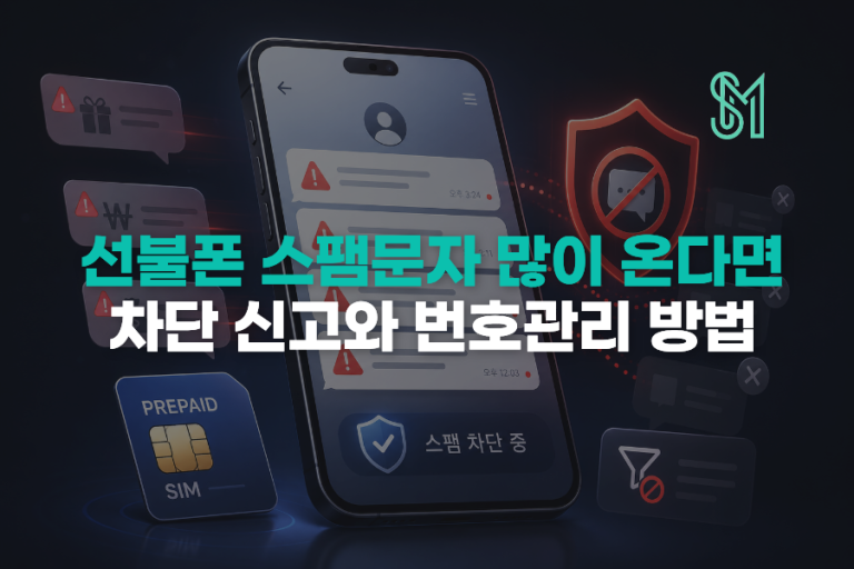 선불폰 스팸문자 많이 온다면? 차단 신고와 번호 관리 방법