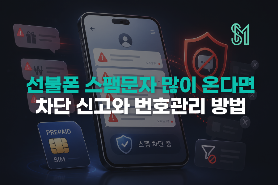 선불폰 스팸문자 많이 온다면? 차단 신고와 번호 관리 방법