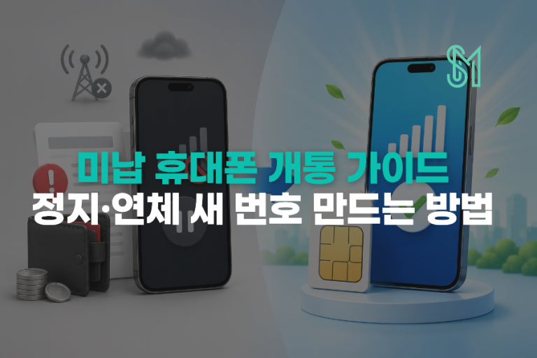 미납 휴대폰 개통 가이드 | 정지·연체 상황에서 새 번호 만드는 방법