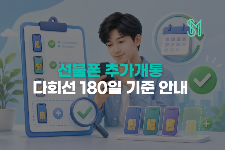 선불폰 추가 개통 가능할까 | 최근 180일 3회선 확인방법