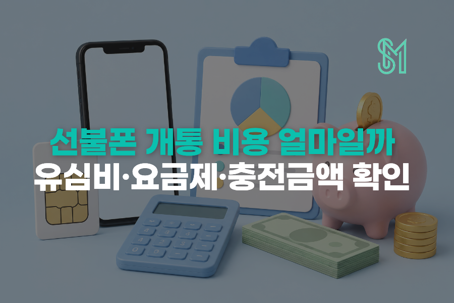 선불폰 개통 비용 유심비 요금제 충전금액 확인 안내