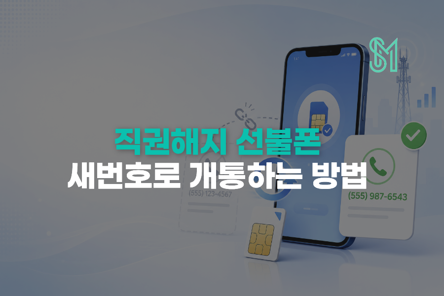 직권해지 선불폰 개통 기존 번호 대신 새 번호로 다시 쓰는 방법 안내