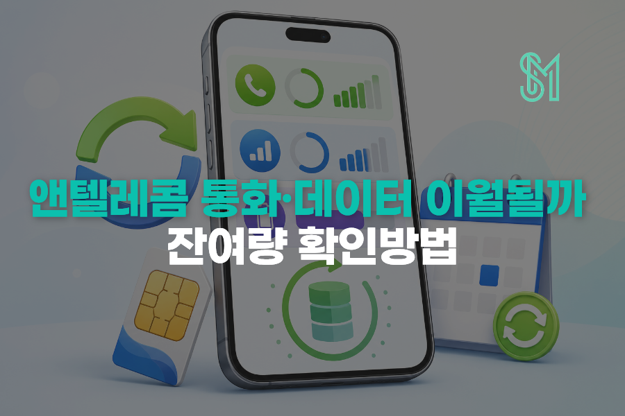 앤텔레콤 남은 통화와 데이터 이월 여부 및 잔여량 확인방법 안내 이미지