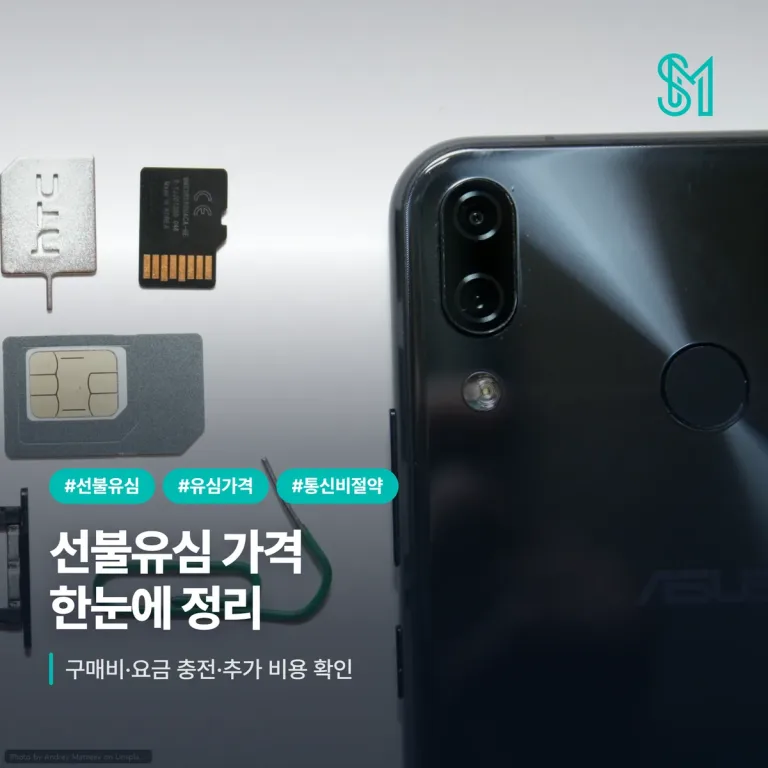 선불유심 가격 | 유심 구매비·요금 충전·추가 비용 확인