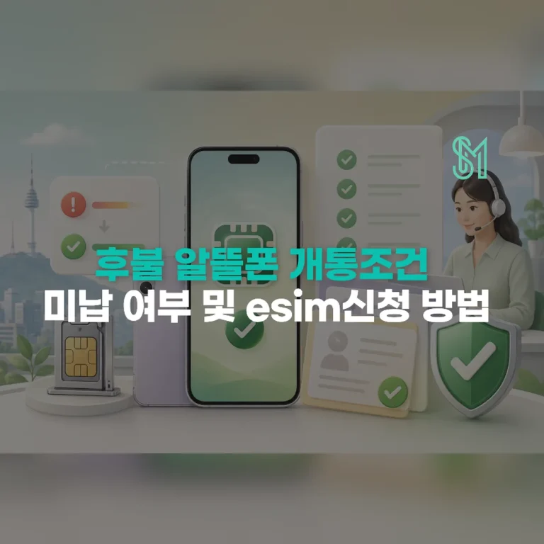 앤텔레콤 후불 개통방법 | 가입 조건과 신청 순서